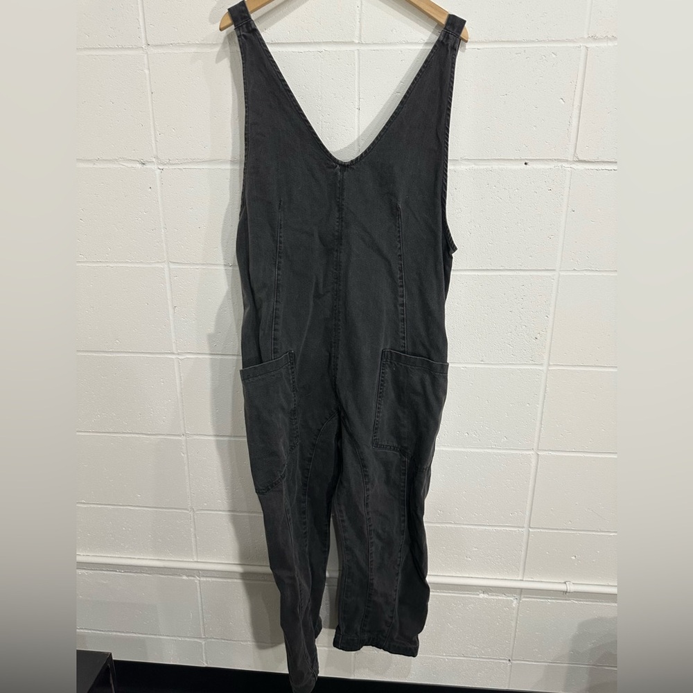 We the free black denim onesie jumpsuit | L